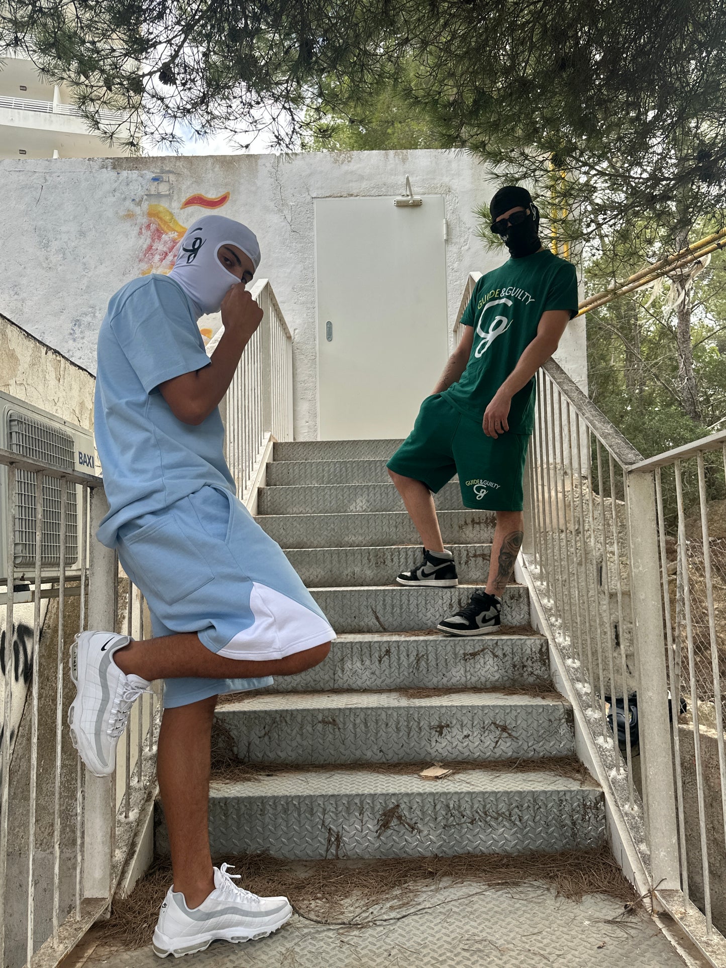 GUIDE AND GUILTY EMBROIDERY SWEATSHORTS