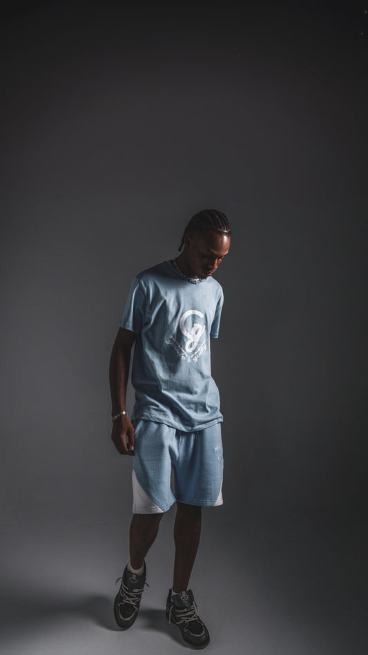 GUIDE AND GUILTY EMBROIDERY SWEATSHORTS